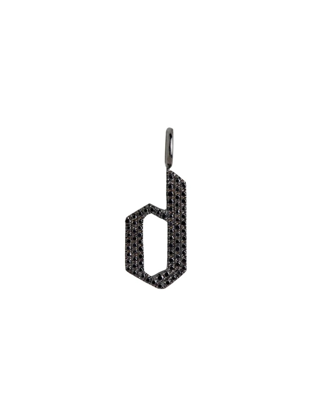 Black Diamond Pavé ‘d’ Pendant